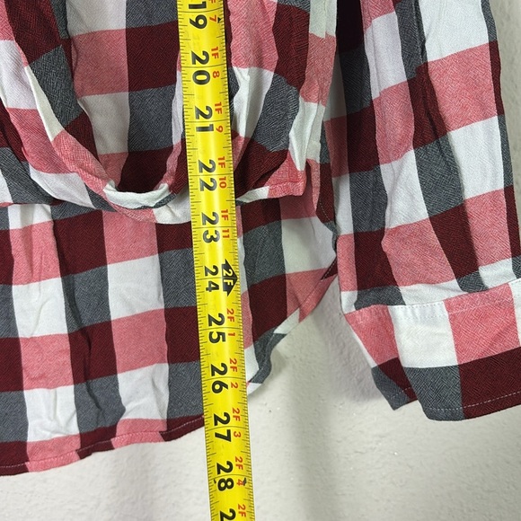 Rag & Bone Camille Top Drape Front High Low Plaid Checkered size Large - Picture 6 of 10